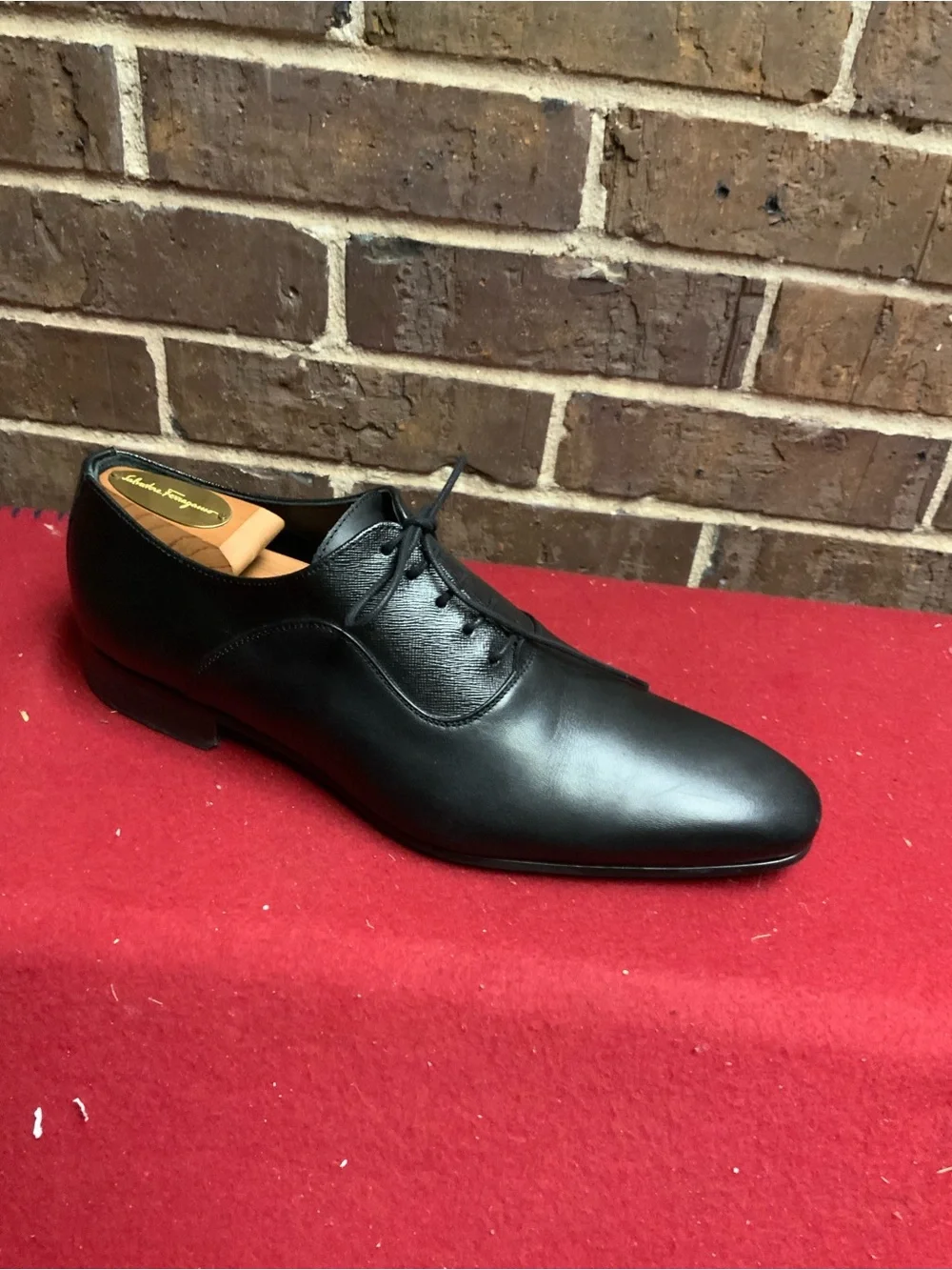 Men's Black Leather Lace-Up Oxford Derby